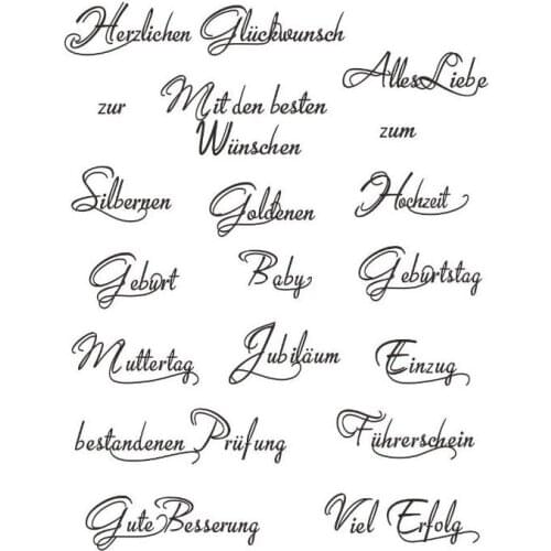 Wedding German Transparent Clear Silicone Stamp Seal DIY Scrapbooking photo Album