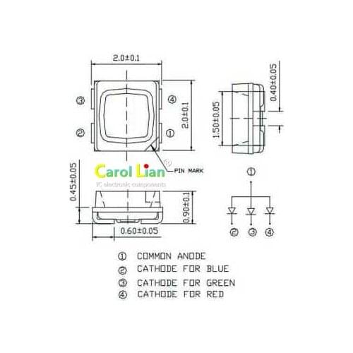 LED lamp star national star original 2121RGB national star full color colorful 2121RGB display special lamp beads