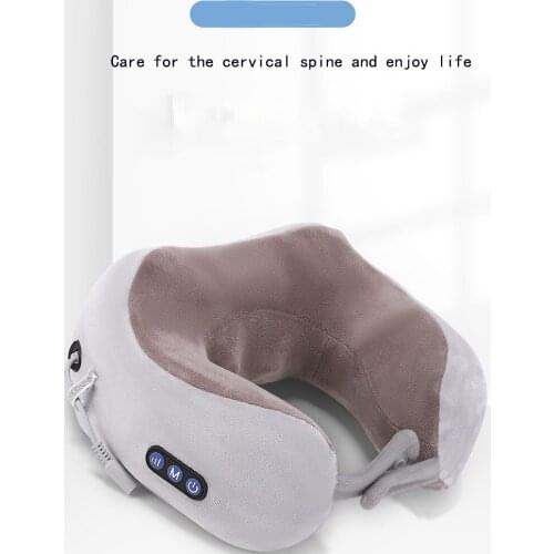 U-Shaped Electric Massage Memory Foam Pillow