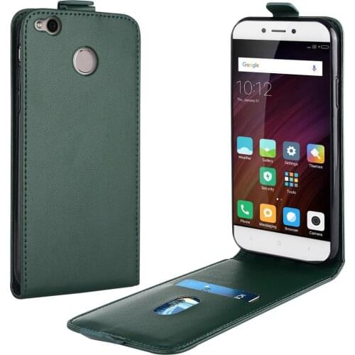 Flip Up and Down Leather Case for Xiaomi Redmi 4X Case MAG138 MAE136 5'' Vertical Cover for Redmi 4X 4 X Case Phone Bag