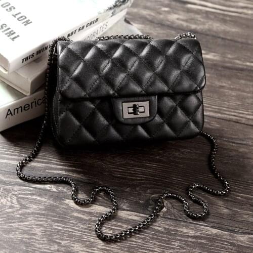 Womens bag new 2021 burst fashion hundred slanted bag mini fragrance wind diamond chain bag