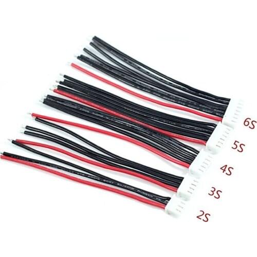 10pcs/bag Lipo Battery Wiring RC Lipo Battery Balance Charger 1s 2s 3s 4s 5s 6s 22AWG Cable For IMAX B3 B6 B6AC 10CM 100MM