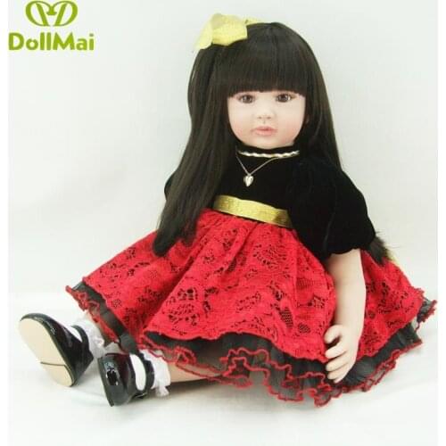 24inch 60cm reborn babies fake infant NPK handmade princess toddler dolls reborn collectible kids lovely realistic bonecas toy