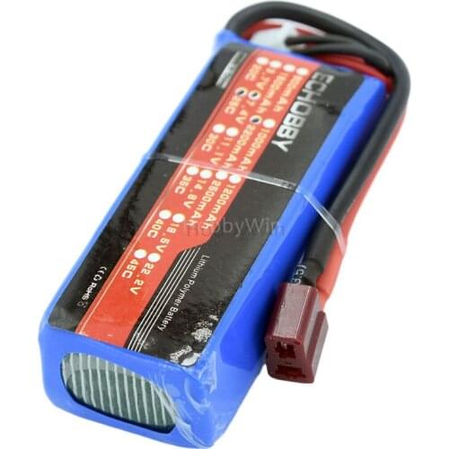 2S 7.4V 2200mAh 25C LiPO Battery T plug for RC Model Airplane Warbird FPV Drone Racing Boat