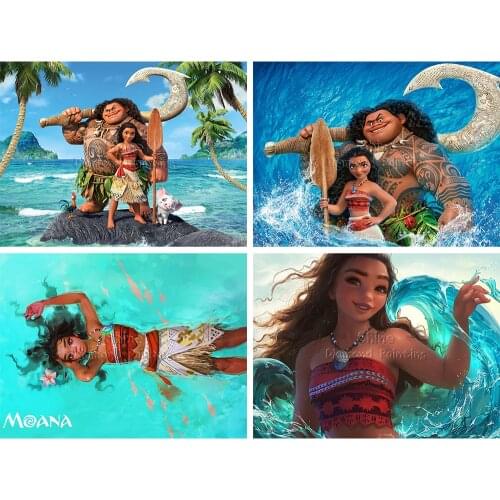 Diamond Painting Disney Moana Princess Cartoon Heart of the Sea New Hobby Art Set 5D DIY Mosaic Embroidery Handicraft Home Decor