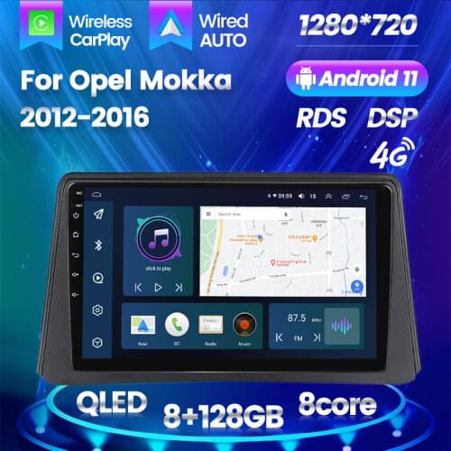 Android 11 BT Car Radio Carplay For Opel Mokka 2012 - 2016 2.5D HD 1024*600 Video Player Multimedia GPS FM Navigation 4 Core DSP