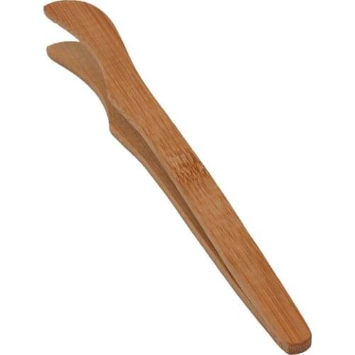 1PCS Bamboo Food Tongs Kitchen Utensils Buffet Cooking Tools Anti Heat Bread Clips Pastry Clamps Kitchen Barbecue Tongs