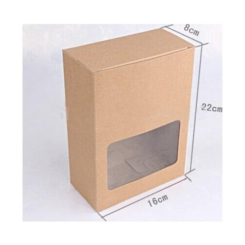 22*16*8CM Paper Box with Window Bakery Cake Gift Packaging Box Carton Box Fast Free Shipping100pcs