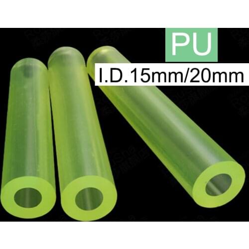 Length 500mm I.D.15mm 20mm hollow PU rods hardness transparent75A polyurethane sticks