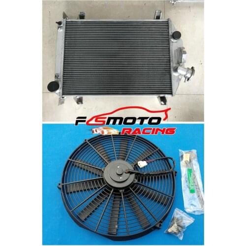 62MM 3 core aluminum radiator + Fan For FORD TRUCK & CAR CHEVY V8 engine 1932 automatic / manual 32
