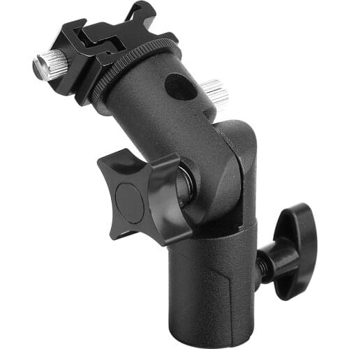 E Type Light Bracket Stand Swivel Flash Hot Shoe Umbrella Light Holder Screw Mount For Studio Video DSLR Camera Canon Nikon