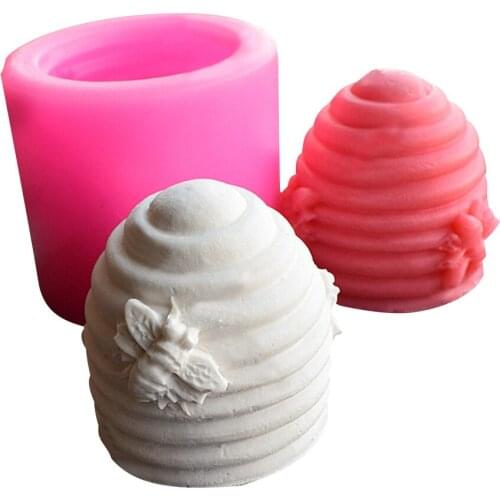 Honeycomb Bee Candle Mold DIY Aromatherapy Plaster Candle Silicone Mold Handmade Plaster Clay Crafts Silicone Fondant Cake Mold