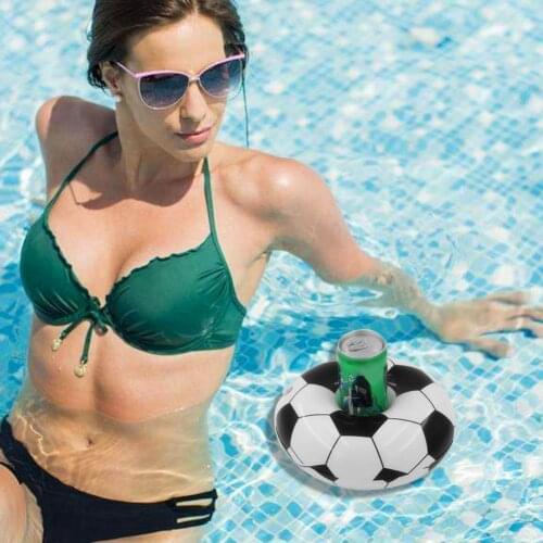 Inflatable Cup Coaster Outdoor Swimming Pool Water Floating Drink Cup Holder Toy Party Circle Pool Air Mattress Accessories
