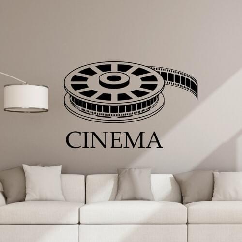 Cinema Wall Decal Movie Film Poster Home Theater Sign Quote Wall Stickers Film Strip Video Decor Gift Vinyl Sticker Mural C177