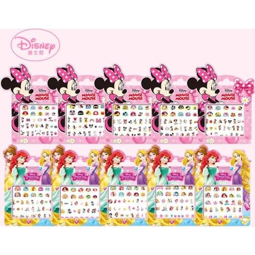 Girls Disney Princess Frozen 2 Elsa Anna Nail Stickers Snow White Sofia Minnie Anime Stickers For Kids Makeup Set Toys