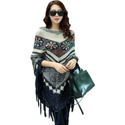 2020 New Fashion Winter Warm Plaid Capes & Ponchos for Women Oversized Shawls Wraps Cashmere Pashmina Female Tassel Mujer