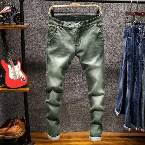 New Fashion Brand Boutique Stretch Casual Mens Jeans Skinny Jeans Men Straight Mens Denim Jeans Male Stretch Trouser Pants