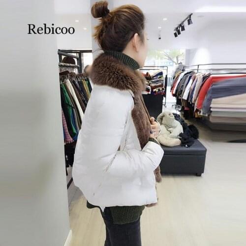 Rebicoo Fall And Winter Clothes New Style European Goods Thin Womens Korean-style Slim Fit Fur Collar