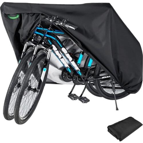 Outdoor Bicycle Cover Waterproof Tight Cycling Cover Storage Snow Dust Proof Protector for 2 Bicycles Bike Accessories HT19-0012
