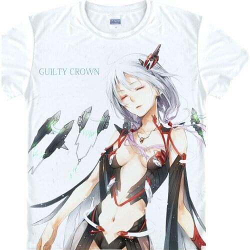 Guilty Crown T-Shirt Inori Yuzuriha Shirt Mans summer t-shirts anime shirt Cute Girls' Dress womens fashion t-shirts a