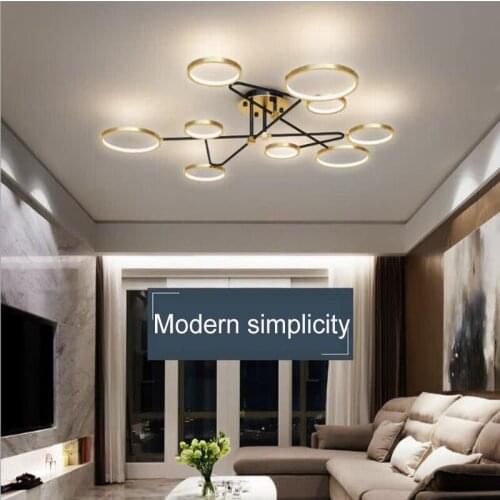 Modern Chandelier New Design 6 Heads Gold Black Nordic Living Light Luxurious Restaurant Bedroom Home Chandeliers Lighting