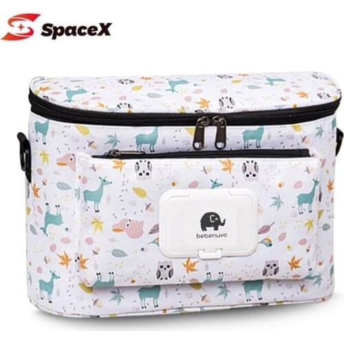 Carton Mommy Diaper Bag Large Capacity Multifunctional Portable Baby Stroller Bag Fashion Womens Nappy Bag For Baby Care Newest