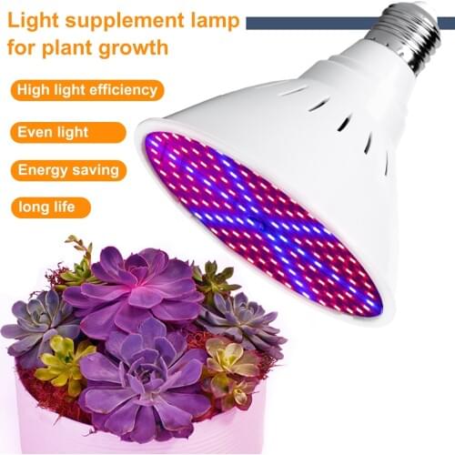 Led Light Bulbs Lamp lighting Full spectrum Plant Grow for Seeds hydro Flower Greenhouse Veg Indoor garden E27 phyto growbox