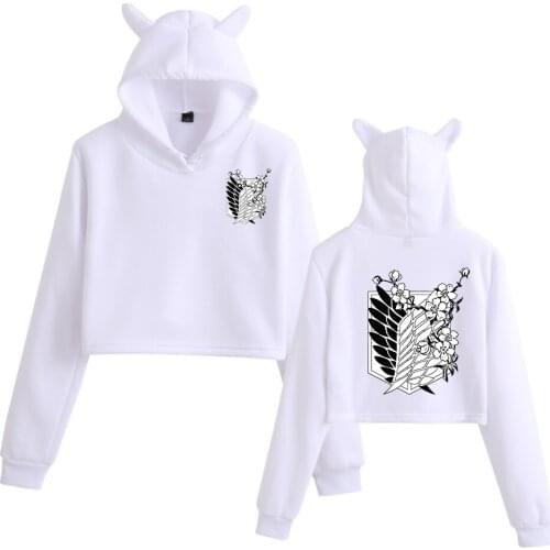 Attack on Titan Hoodies Unisex Male Female Print Anime Clothes Loose Casual Streetwears Korean Kawaii Sweatshirt