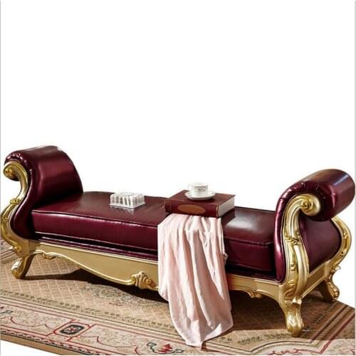 High quality European modern bedroom furniture bed end chair p10082
