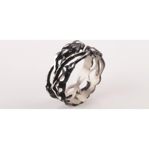 UM US JEWELRY Black Color Unisex Ring