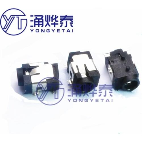 YYT High quality DC031A DC power socket DC-031A 3.5*1.3mm DC power socket Four-legged patch Silver plated