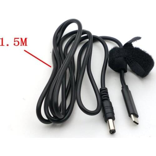 1set Type C USB-C Input to DC 5.5X2.1mm Power PD Charge Cable for Laptop Notebook