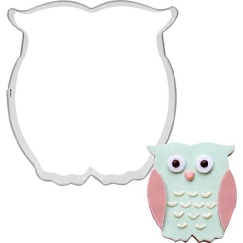 1pc cake decorative mold kitchen tools cute Stainless steel owl cookie cutter metal cutters