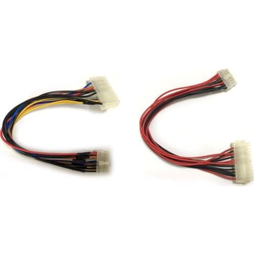 10pcs 30cm Long 18AWG ATX 24 pin to 14 pin Power Supply Cord Adapter Cable Wire for Lenovo IBM Dell Q77 B75 A75 Q75 Motherboard