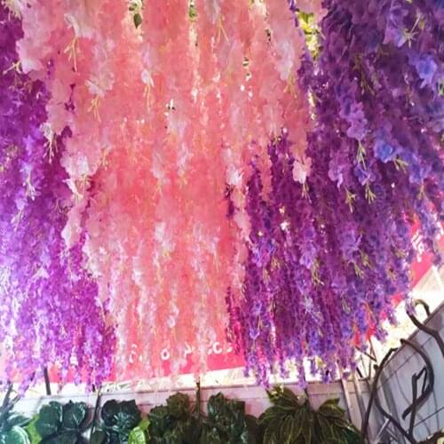 10 Pcs Home Decor Artificial Silk Flower Hydrangea Rattan Party Romantic Wedding Decorative Garlands Many Colors