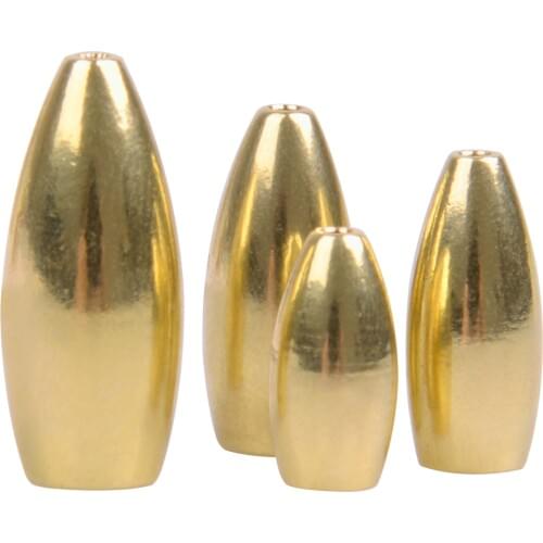 10pcs Bullet Shape Sinker Weights Fishing Copper Sinkers Worm Weights Fishing Accessories 3.5g/5g/7g/10g