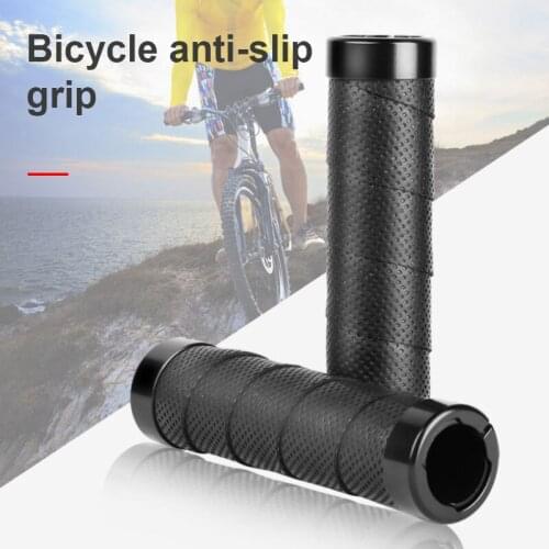 2pcs Bicycle Grip Mountain Bike Handlebar Tape Cover Anti-skid Handle Grip Cover Bar Ends Non-Slip Double Lock Bicycle Accessor