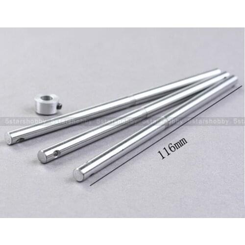 3Pcs 116mm Metal Main Shaft for Trex T-REX 450 V2 V3 helicopter
