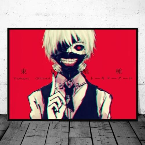 Colorful Japan Anime Tokyo Ghoul Artwork Original Design Anime Poster Wall Art Print,50 x 70 cm,No Frame