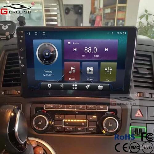 Gerllish multivan for vw transporter t5 android radio with WIFI BT Navigation, youtube video player 2008-2013 2014 2015