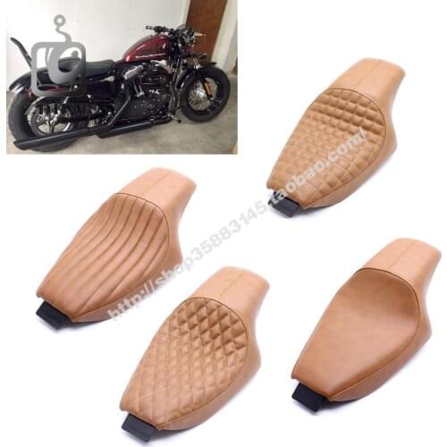 Hot Motorcycle Front Waterproof Leather Solo Seat Cushion for Harley Sportster Forty 48 XL1200 883 Motorcycle Accessories