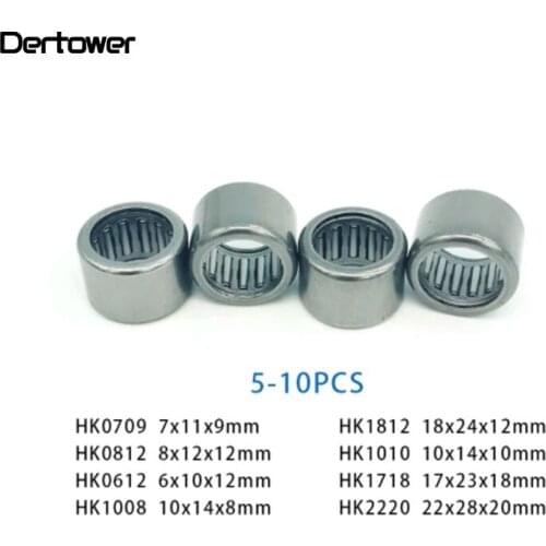 5pcs/10pcs Drawn Cup Needle Roller Bearing HK1718 HK0709 HK2220 HK0812 HK0612 HK1008 HK1812 HK1010 HK1212 HK172318 HK081212