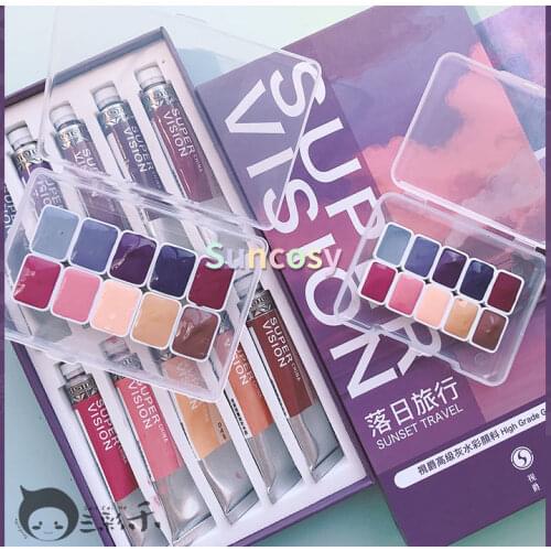 Supervision Watercolor Paint 1ml , Artist Van Gogh Morandi Macaron Confectionery ,High Grade Gray, Nail Art Supplies