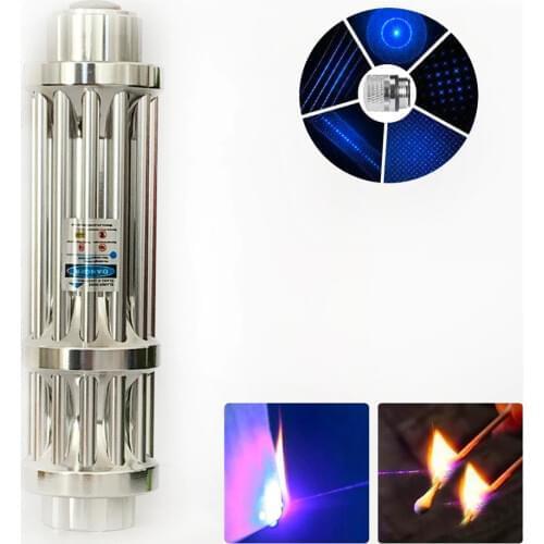 High Power 2w Burning Laser Torch 450nm 10000m Focusable Blue Laser Pointers Flashlight Burning Match candle lit cigarette