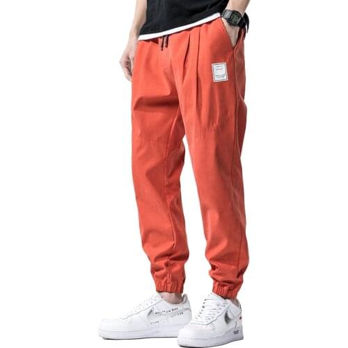 2021 Mens Harem Pants Ankle-Length Slim Fit Comfortable Trousers Harajuku Joggers Elastic Waist Pant