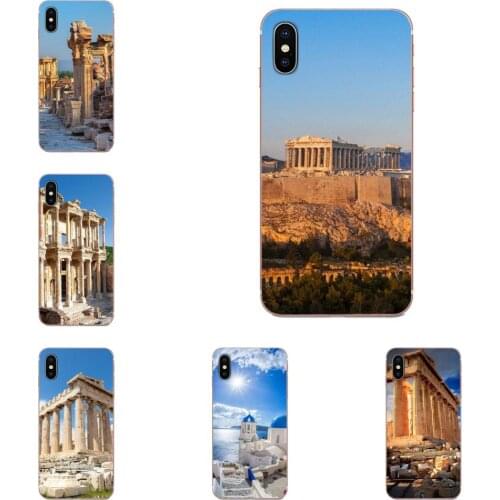 For Samsung Galaxy A51 A01 A81 S9 S8 Plus S20 S10 Plus A50 A70 A40 A71 Soft Case Cover Ancient Flag Of Greece Scenery