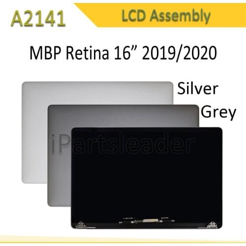 New A2141 LCD Assembly Silver Grey for Macbook Retina 16" Full LCD Screen Display Complete Kit 2019 2020 Year