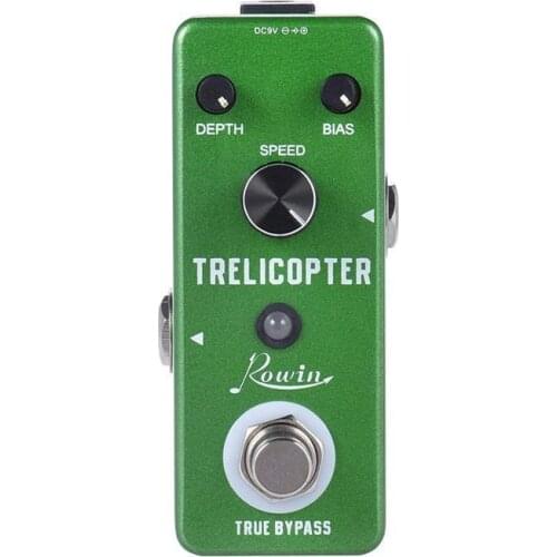 Rowin Tremolo Guitar Effect Pedal True Bypass Aluminum Alloy Body For Electric Guitar Guitar Accessories