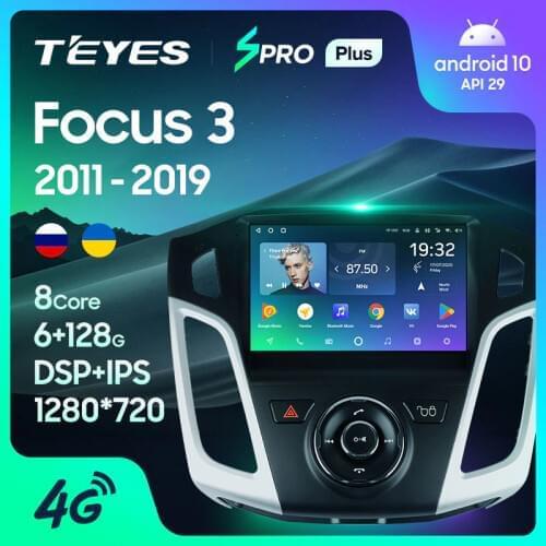 TEYES SPRO Plus For Ford Focus 3 Mk 3 2011 - 2019 Car Radio Multimedia Video Player Navigation GPS Android 10 No 2din 2 din dvd