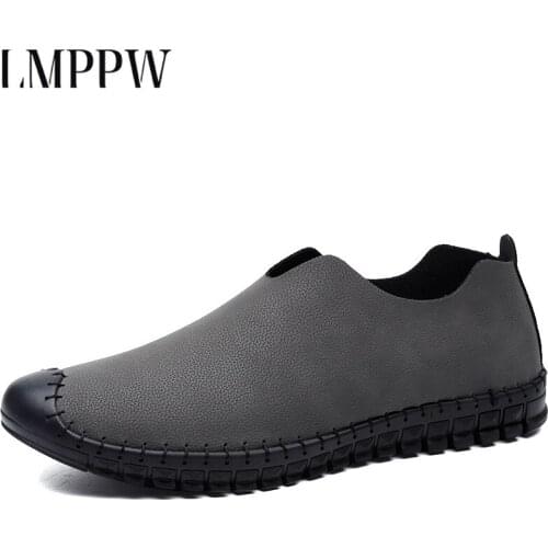 Summer Men Shoes Casual Luxury Brand Fashion Leather Mens Loafers Moccasins Italian Breathable Slip on Boat Shoes Big Size 2.5a